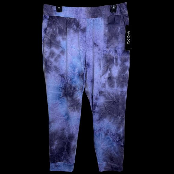 VOGO Tie Dye Joggers Pockets Lightweight Loungewear Size Small Purple Blue NEW - Picture 5 of 5